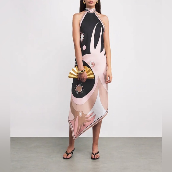 Unbranded Pink and black halter tie dress - Picture 3 of 12